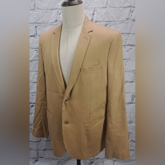 Mexx Men's Slim Fit Blazer Sport Coat Blonde 100% Cotton 2-Button HQ Size 44R - Picture 7 of 16